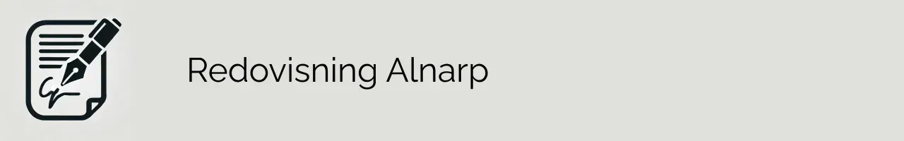 Redovisning Alnarp