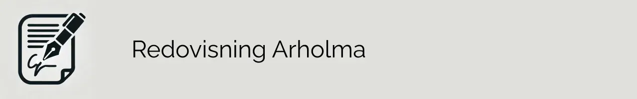 Redovisning Arholma