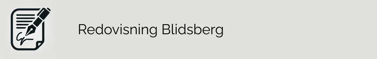 Redovisning Blidsberg