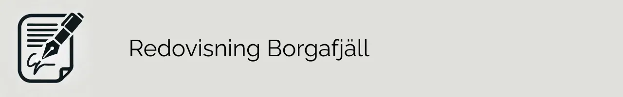 Redovisning Borgafjäll