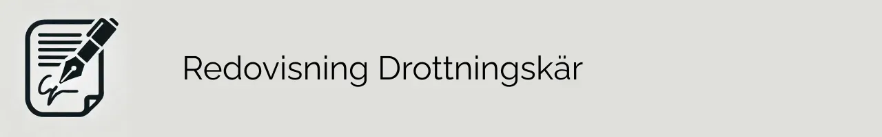 Redovisning Drottningskär