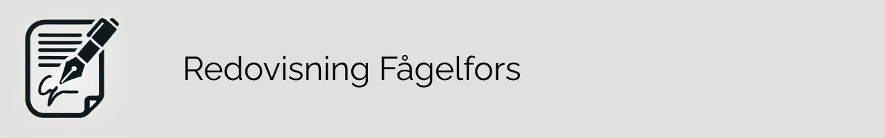 Redovisning Fågelfors