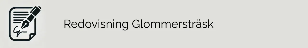 Redovisning Glommersträsk