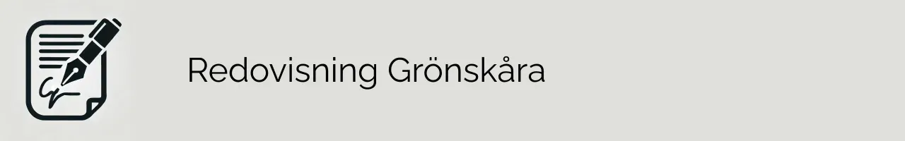 Redovisning Grönskåra