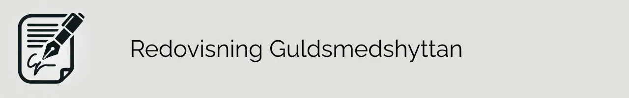 Redovisning Guldsmedshyttan