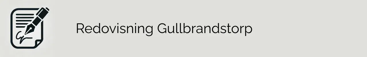 Redovisning Gullbrandstorp