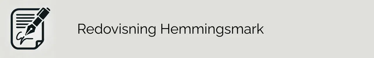 Redovisning Hemmingsmark