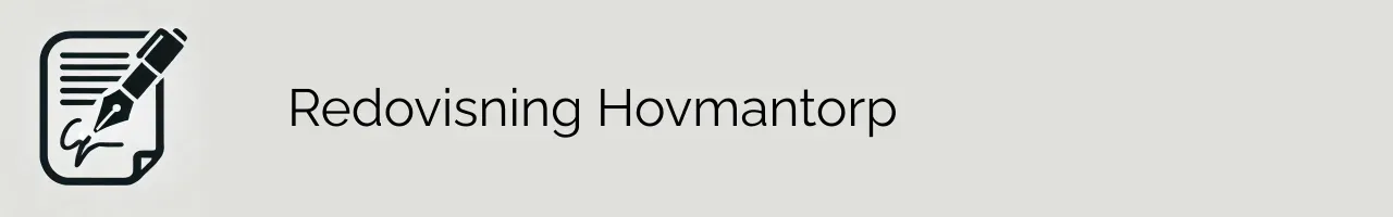 Redovisning Hovmantorp