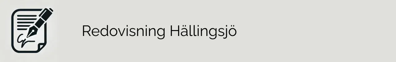 Redovisning Hällingsjö