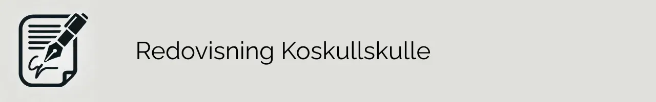 Redovisning Koskullskulle