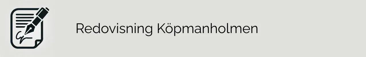 Redovisning Köpmanholmen