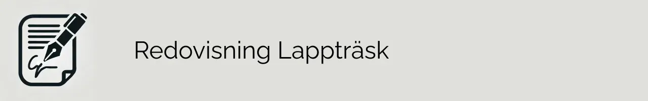 Redovisning Lappträsk