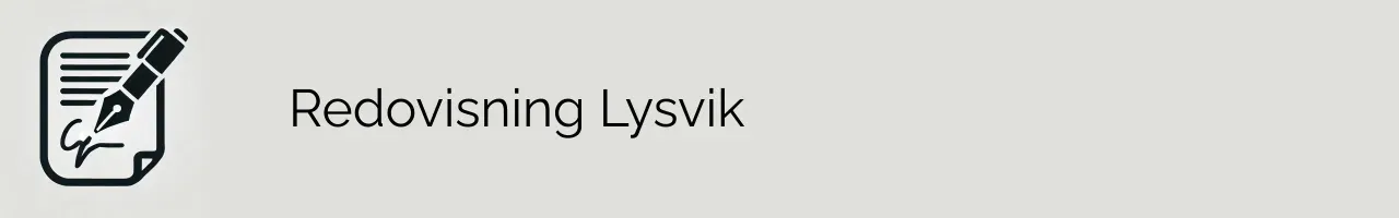 Redovisning Lysvik