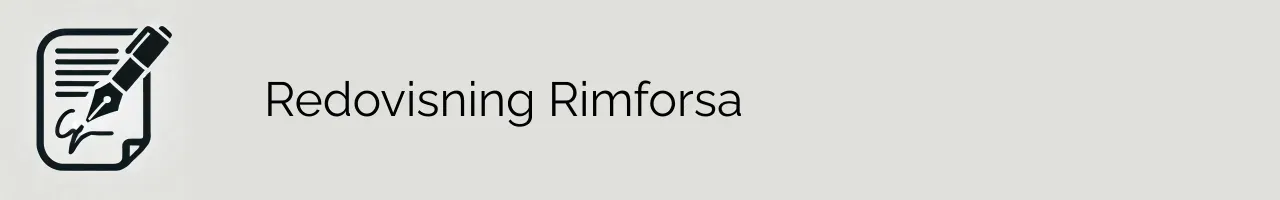 Redovisning Rimforsa