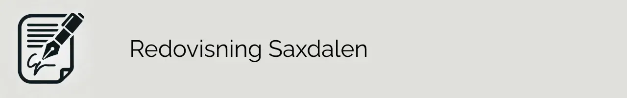 Redovisning Saxdalen