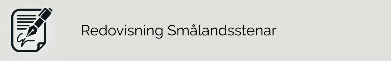 Redovisning Smålandsstenar