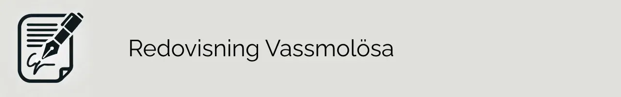 Redovisning Vassmolösa