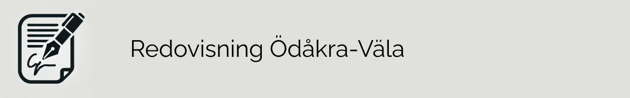 Redovisning Ödåkra-Väla